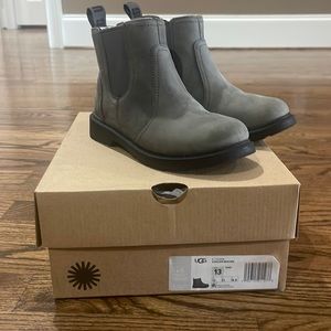 UGG girls K Bolden weather proof dark gray boots